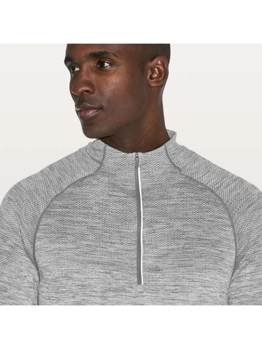 Lululemon Metal Vent Tech 1/2 Zip II Slate / White